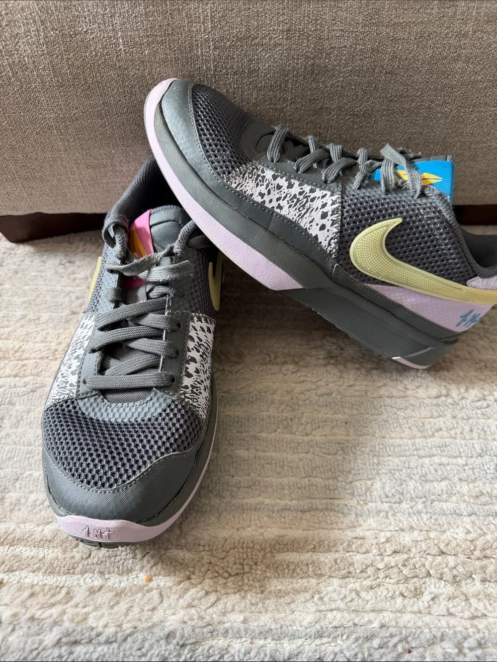 Nike Ja 1 GS Personal Touch - Size 7Y Gray Boys Basketball Sneaker